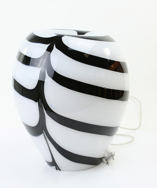 Loranto + Zebra, lamp wit-zwart, 1x deuk